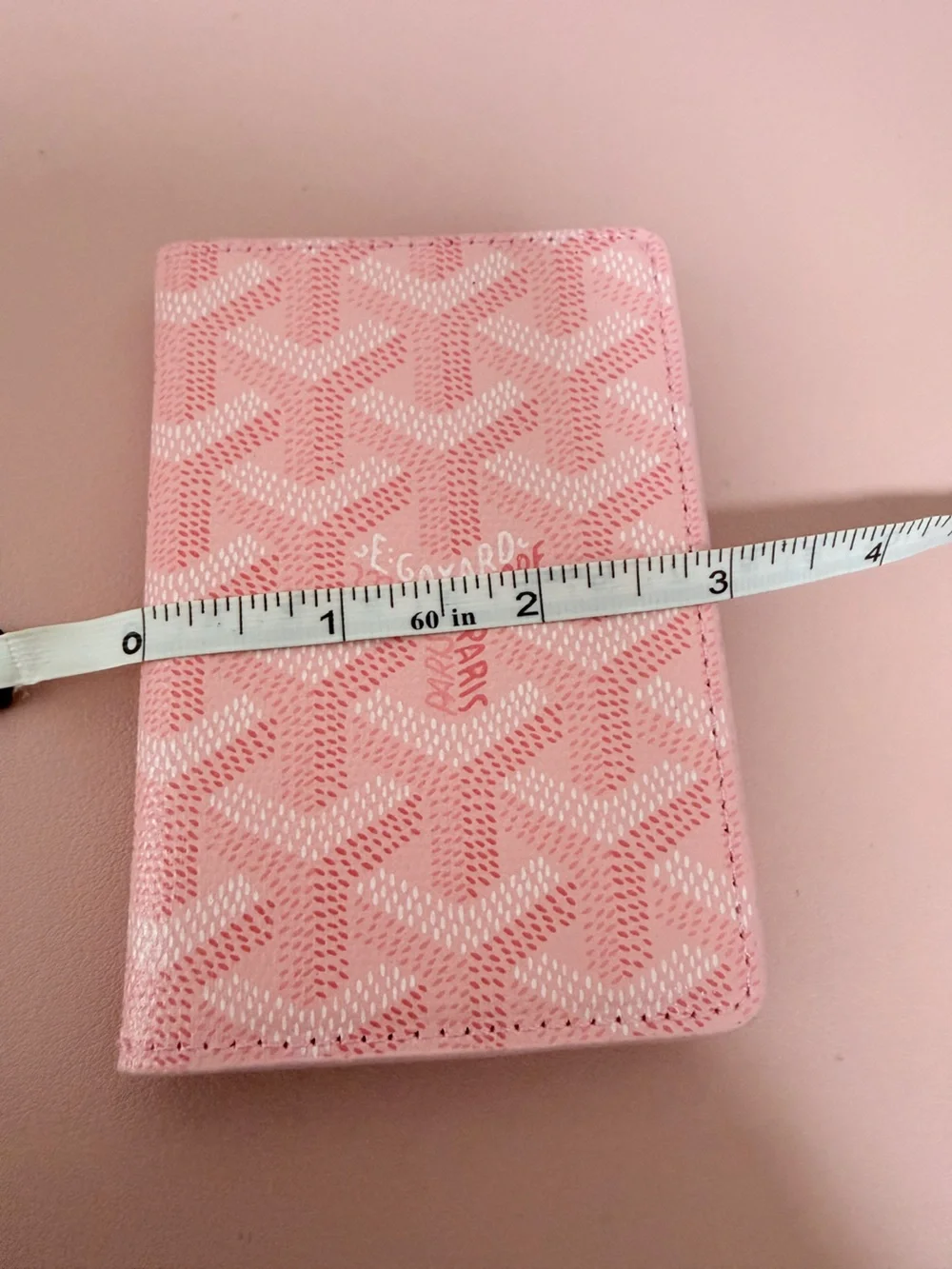 Pink Patterned Women’s Bifold Card Case Holder